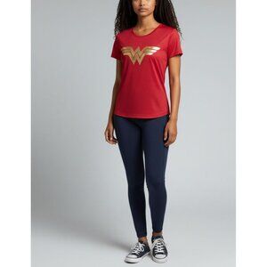 Wonder Woman Run Series Red Womens T-Shirt S 100% Polyester Lightweight & Breath